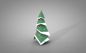 C4D 模型 圣诞树松树