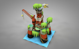 C4D 模型吊车吊机