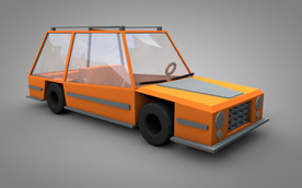 C4D 模型汽车出租车