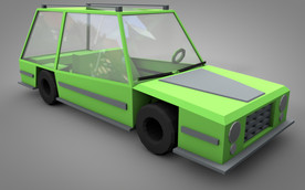 C4D 模型汽车出租车