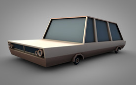 C4D 模型汽车出租车