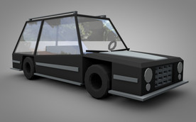 C4D 模型汽车出租车