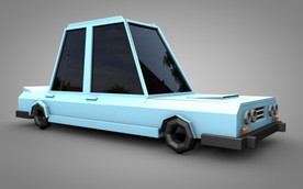 C4D 模型汽车出租车