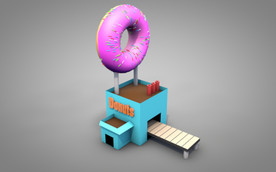 C4D 模型 甜甜圈流水线工厂