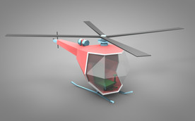 C4D 模型 直升机