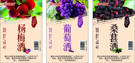杨梅酒标贴
