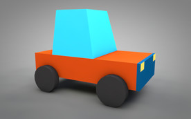 C4D 模型卡通小汽车