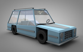 C4D 模型汽车轿车卡通