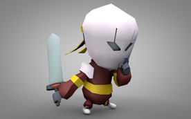 C4D 模型卡通杀手刺客人偶