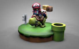 C4D 模型 马里奥井草地