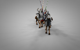 C4D 模型 骑士士兵马