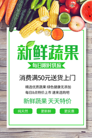 新鲜果蔬促销活动宣传海报素材