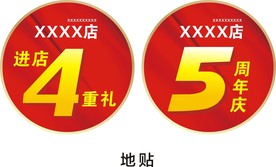 圆形地贴