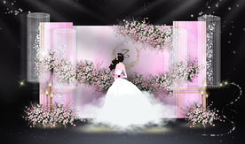 粉紫色婚礼效果图