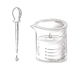 滴管烧杯化学实验器材PNG