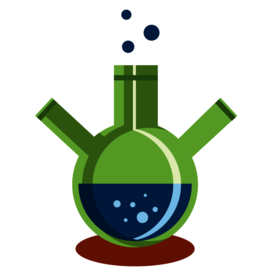 蒸馏烧瓶化学实验器材PNG