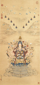 清代丁观鹏绘千手观音高清版