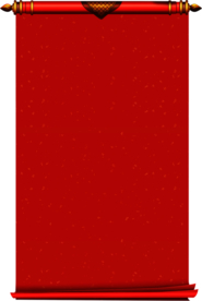 新年卷轴  背景元素PNG素材