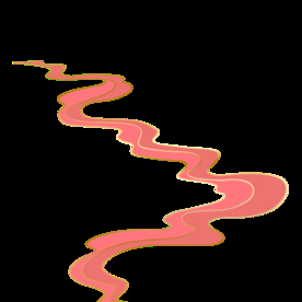 卡通绸带装饰元素