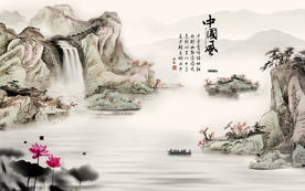 中国风山水画