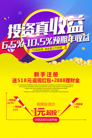 投资理财促销活动宣传海报素材