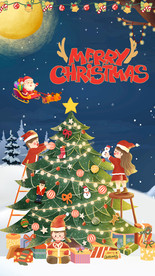 平安夜圣诞节商宣传海报图片