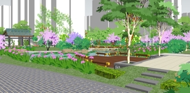 小区景观园林设计效果图