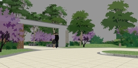 小区景观园林设计效果图