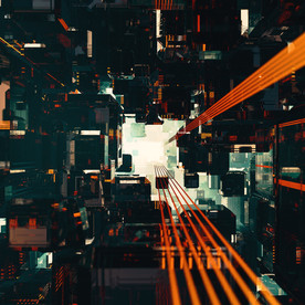 C4D 模型 电子隧道过道迷宫