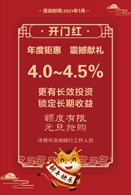 邮储银行元旦开定期存款收益海报