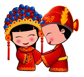 卡通新郎新娘PNG免扣素材