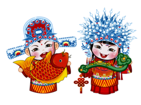 卡通新郎新娘PNG免扣素材