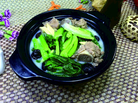 咸骨春菜煲