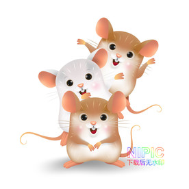 孟菲斯卡通鼠年喜庆格式文件