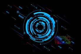 显示器虚拟背景矢量图hud