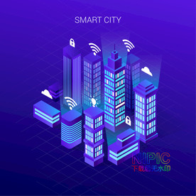 房地产模版蓝色图片模板下载