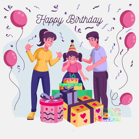 庆祝海报卡通ai宣传展板素材