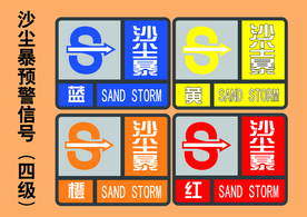 沙尘暴预警信号标志