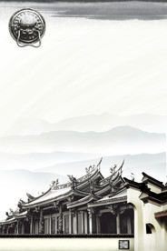 中国风 水墨 喜庆背景图片