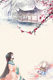 中国风 水墨 喜庆背景图片