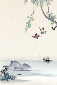 中国风 水墨 喜庆背景