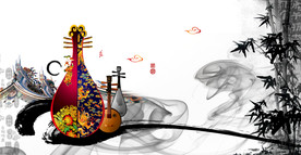 中国风 水墨 喜庆背景