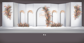 婚礼效果图 白色婚礼 婚礼背景