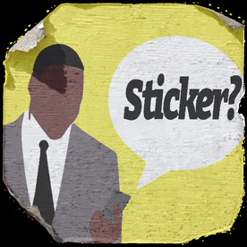 复古贴纸样机   怀旧潮流贴纸