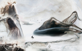 山水画 中式背景墙 装饰画 新