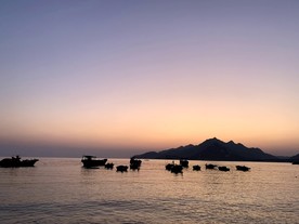 大海日落