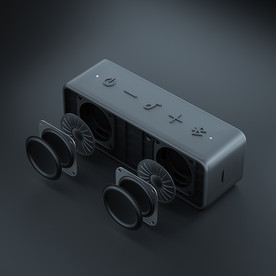 C4D模型音响爆炸图产品渲染