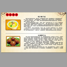 菜品简介展板