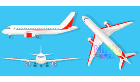 飞机客机矢量图