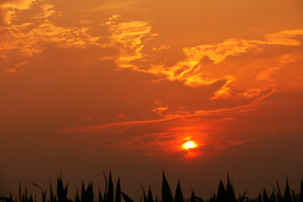 红色夕阳